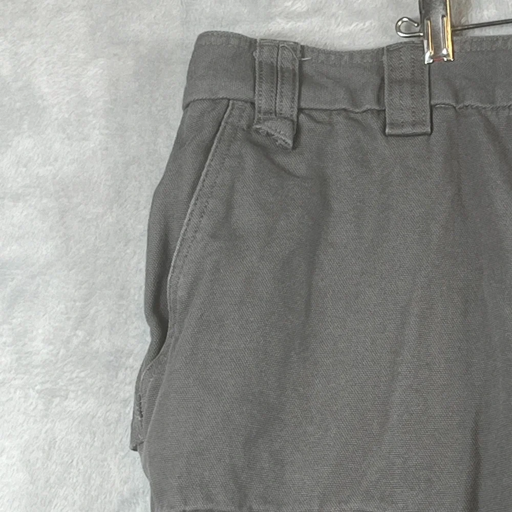Duluth Trading Heavy Canvas Cargo Pants Mens 46x30 Gray Relaxed Fit Work -- 2